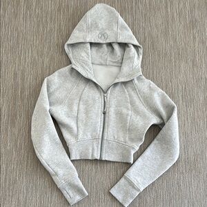 Lululemon Gray Cropped Scuba  Hoodie